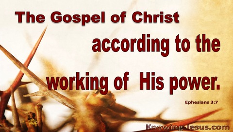 Ephesians 3:7 The Gospel Of Christ According To His Power (yellow)